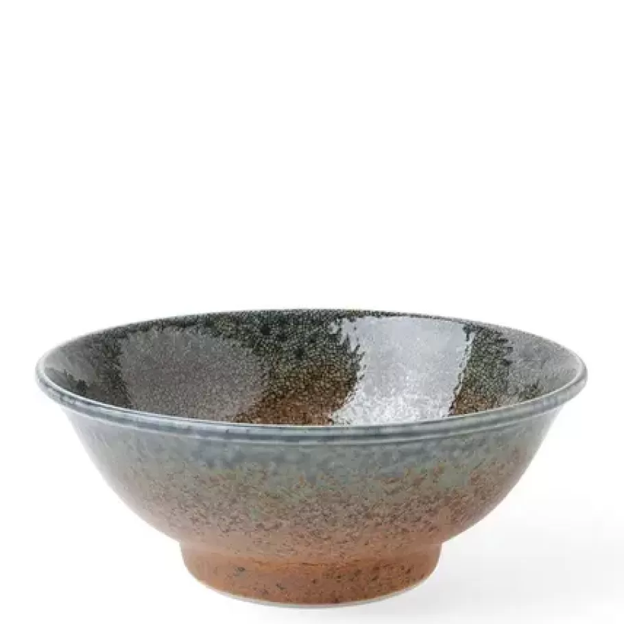 MIYA Company Ramen Bowls^Blue Sand Crackle Bowl 8-1/2"
