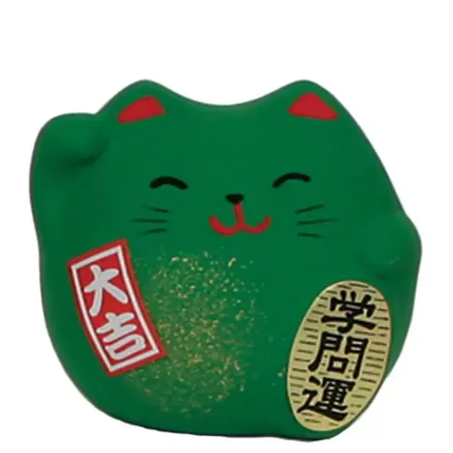 MIYA Company Figurines^Feng Shui Cat 2.25" - Green