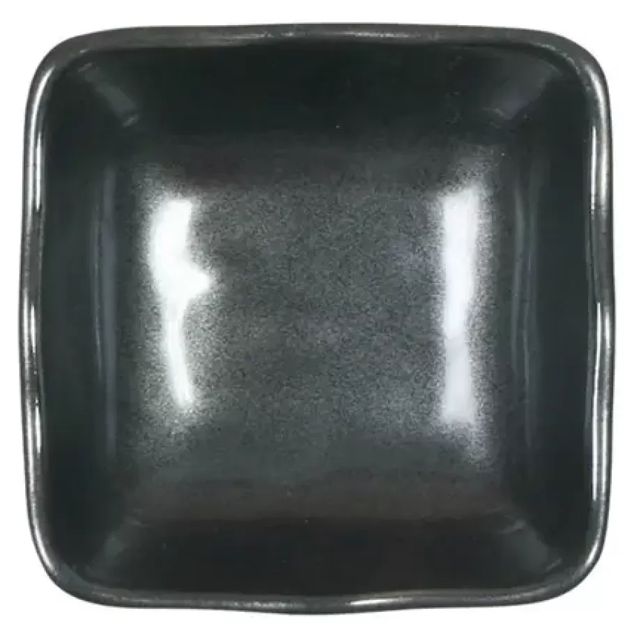 MIYA Company Sauce Dishes^Iron Glaze 3.25" Sq. Dish