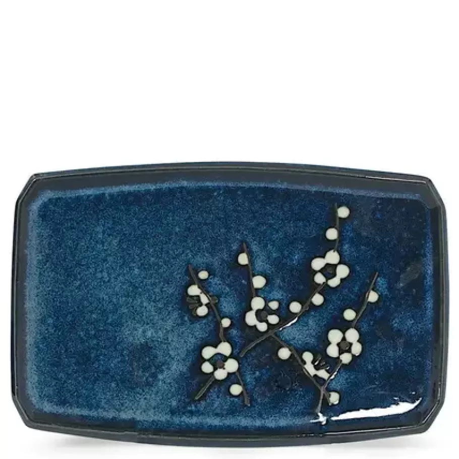 MIYA Company Medium Plates^Namako Blossoms 7.25" X 5" Plate