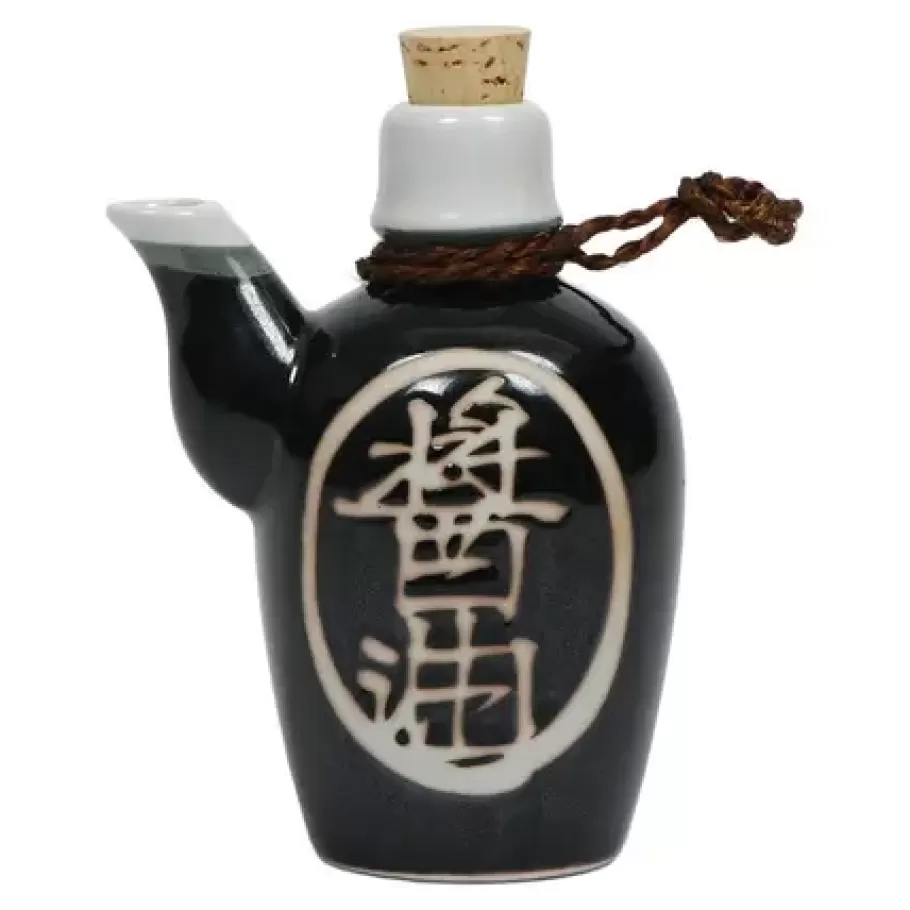 MIYA Company Sauce Pots^Shoyu 8 Oz. Sauce Pot With Cork - Black