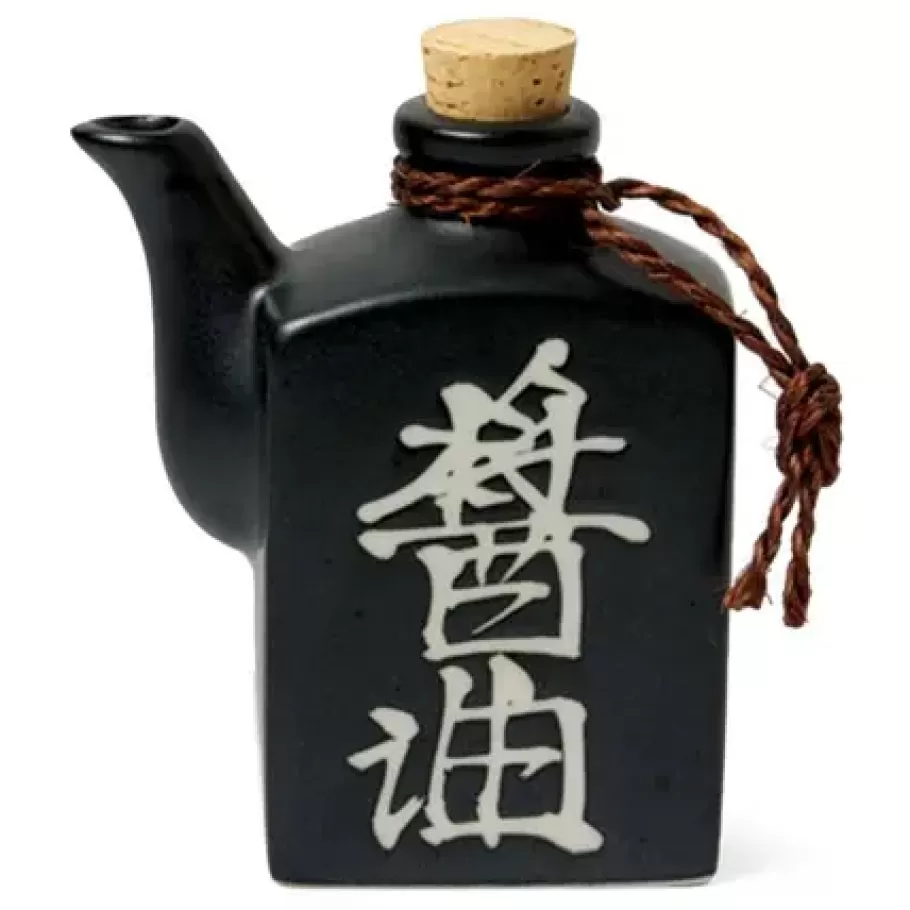 MIYA Company Sauce Pots^Shoyu 6 Oz. Sauce Pot With Cork - Black Matte